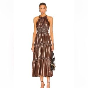 A.L.C. silk Elara Dress in Bittersweet Chocolate- EUC